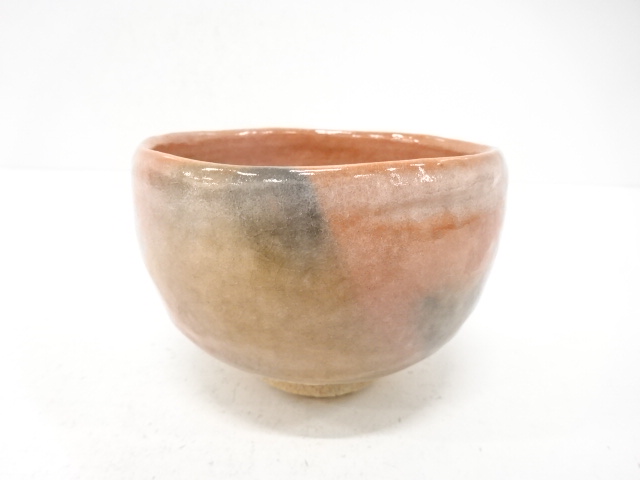 JAPANESE TEA CEREMONY / RAKU WARE TEA CHAWAN / RED RAKU / ARTISAN WORK